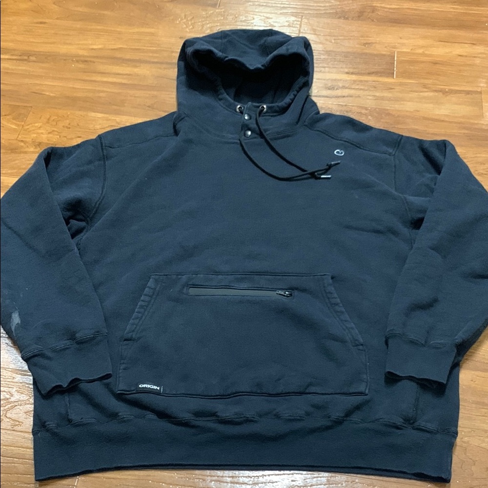 Origin Built to Work “The Heavy” Black Hooded Pullover Sweatshirt
